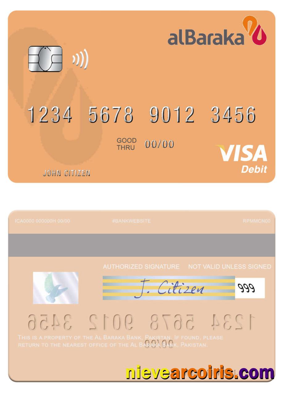 Pakistan Al Baraka Bank visa debit card